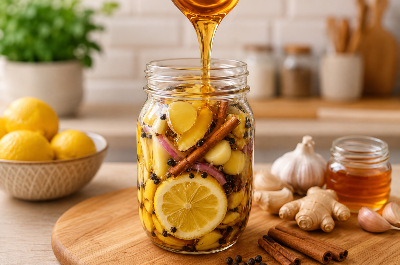 Lemon, Garlic, Ginger & Honey Wellness Elixir - CP
