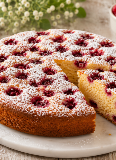 Thermomix Ricotta & Raspberry Cake - CP