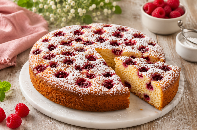 Thermomix Ricotta & Raspberry Cake - CP